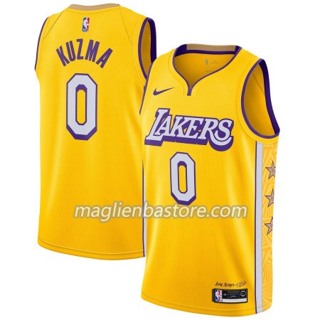 Maglia NBA Los Angeles Lakers Kyle Kuzma 0 Nike 2019-20 City Edition Swingman - Uomo
